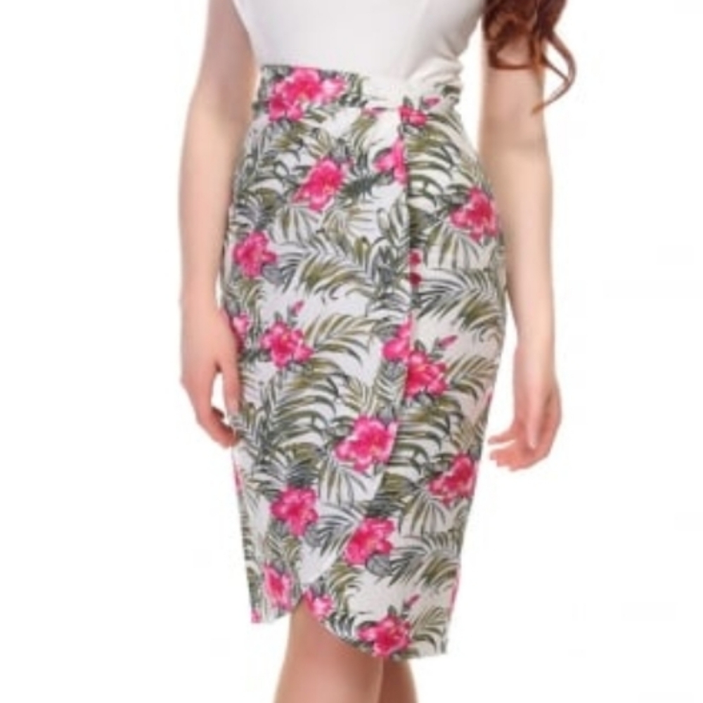 Collectif Hibiscus Sarong Skirt